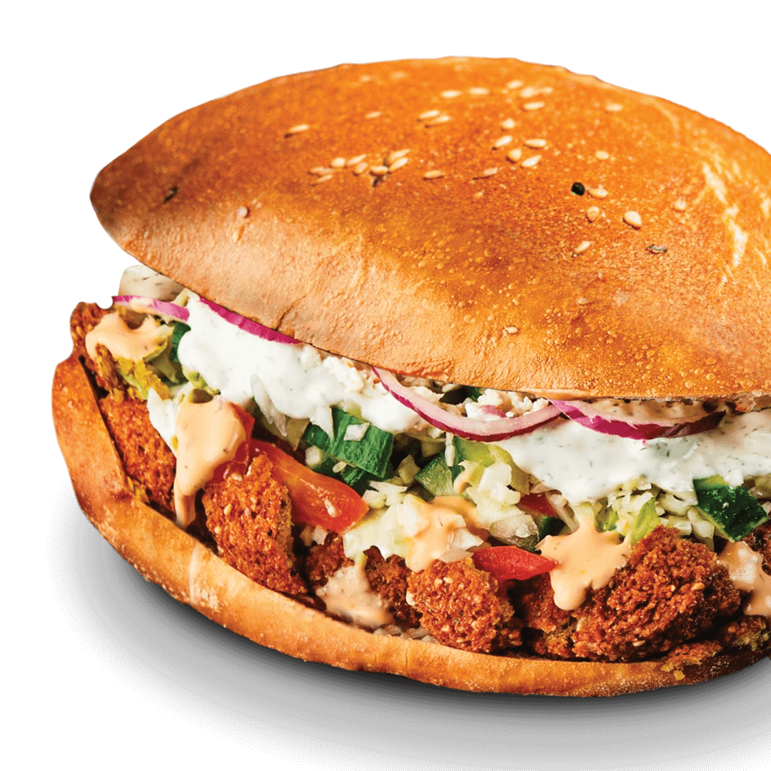 Pain rond falafel